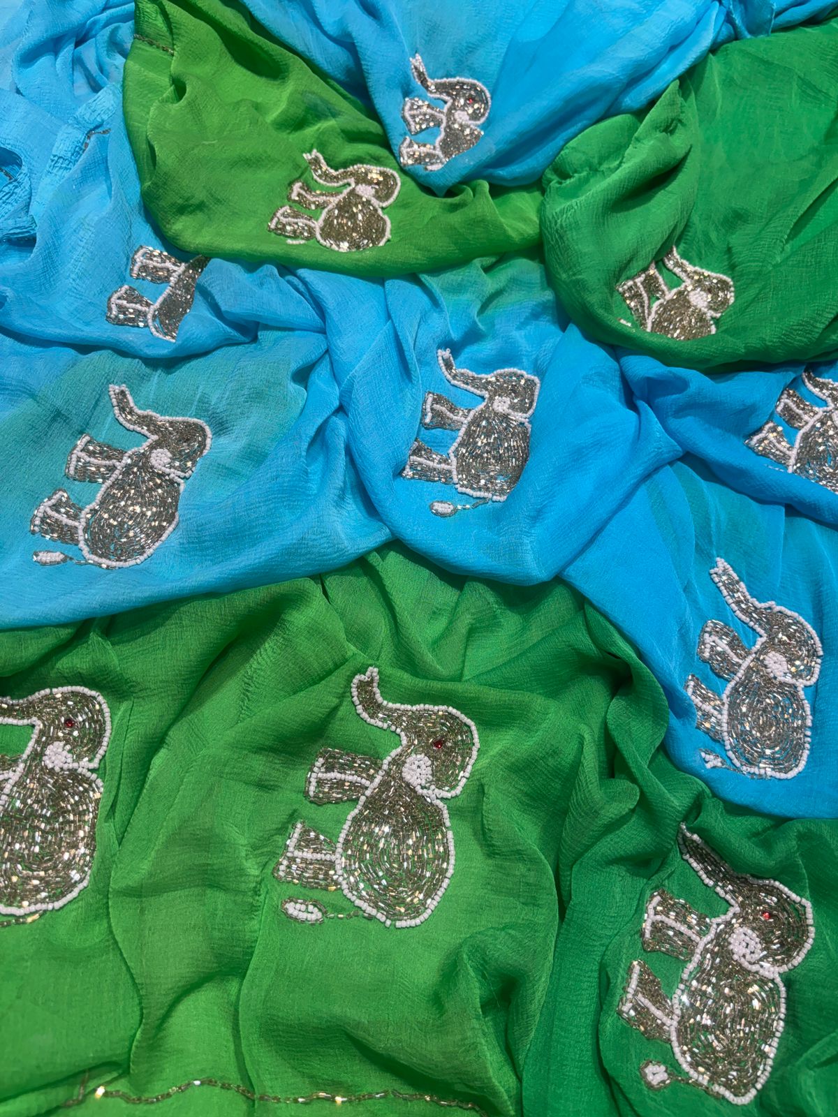 Handwork Hathi Saree