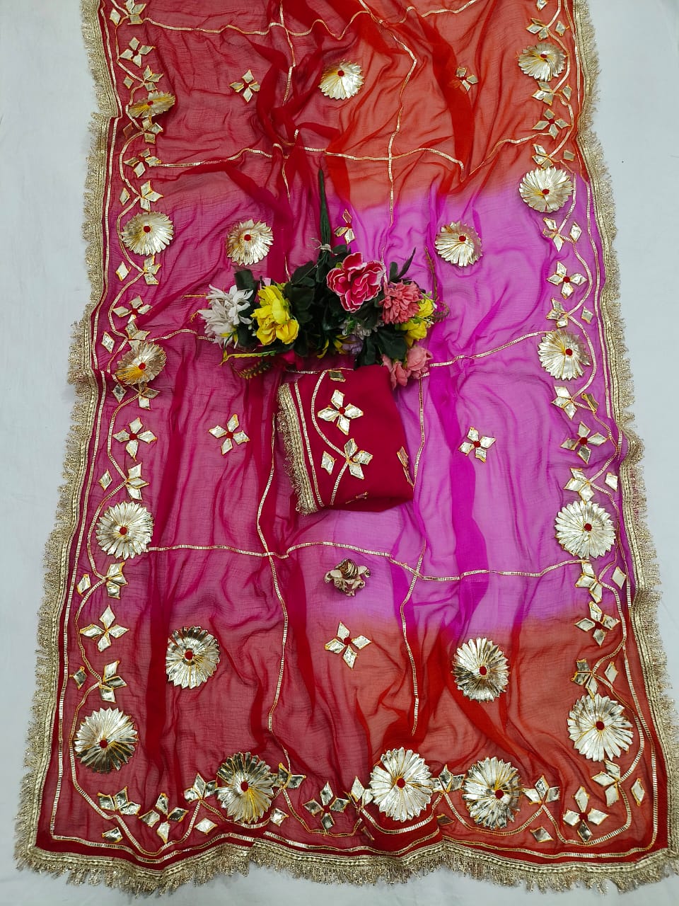 Jaipuri Kacha Gota Saree