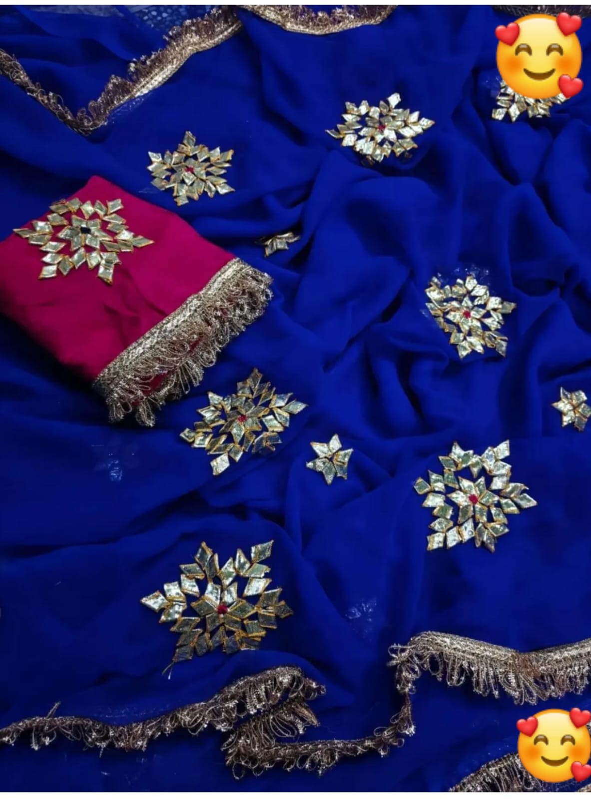 Chiffon Kacha Gota Saree