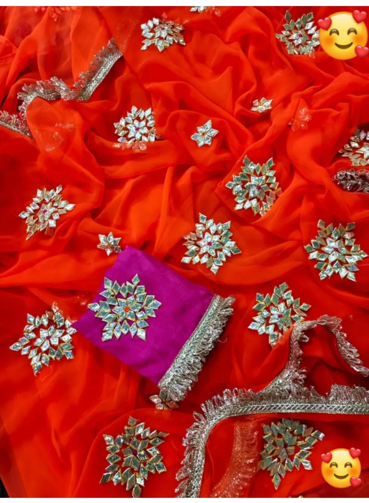 Chiffon Kacha Gota Saree